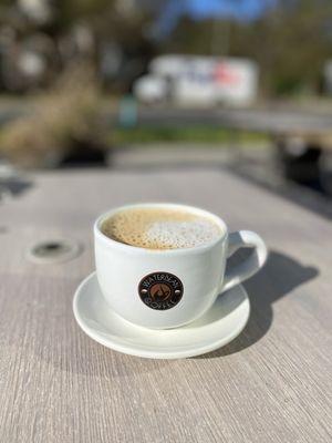 Coffee with cream and sugar