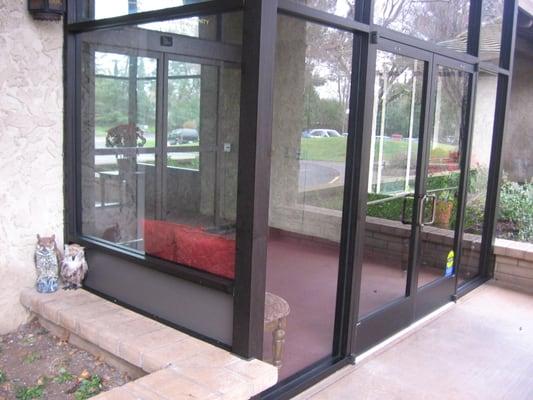 Storefront installation for entry way into a retirement home