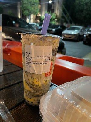 Oreo Crme Brle Boba Milk