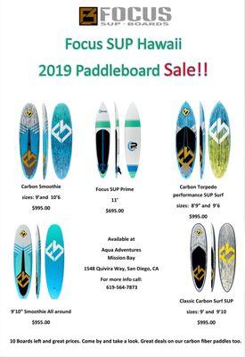 2019 Focus SUP paddle board sale