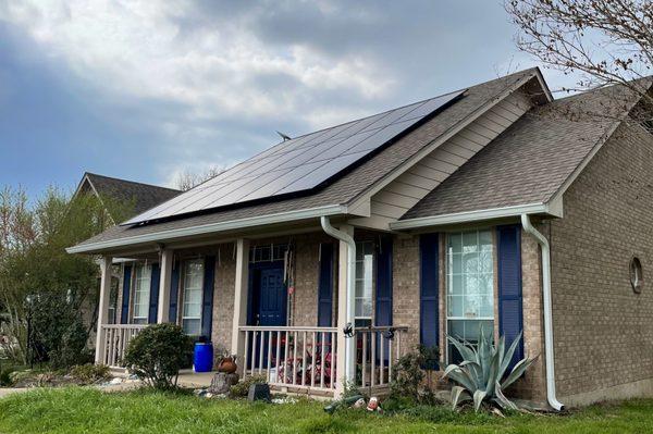 Lockhart, Texas solar install.