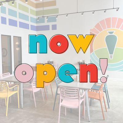 Cake Hoopla studio now open & booking parties and reservations.