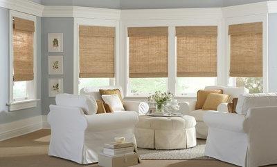 Horizon's woven wood shades