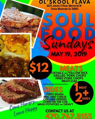 Soul Food is sold ONLY on Sundays