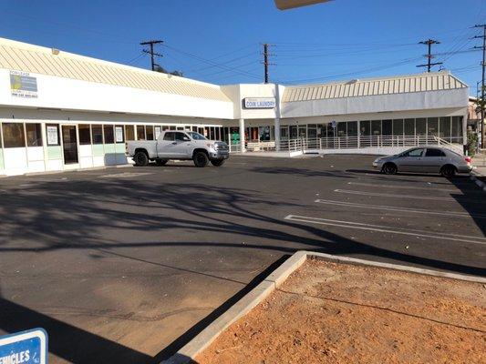 Lots of parking in the newly remodeled inside and out