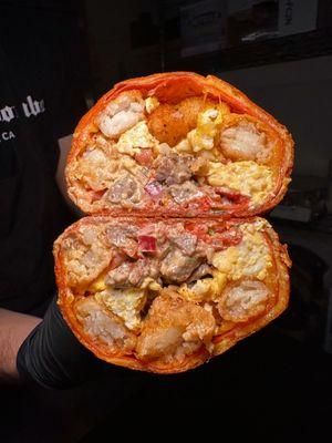 Ever had a loaded breakfast burrito like this?!