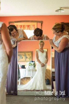 A beautiful reflection in the   bridal suite.Bobbi Jo Beal Photography