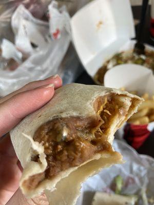 I found a screw in my burrito  I almost ate it