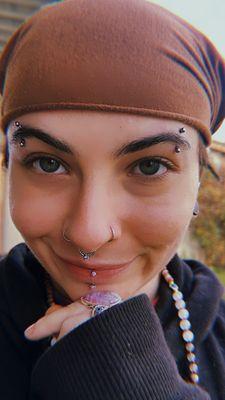 Double brow piercing