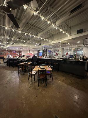 Bar area and oven