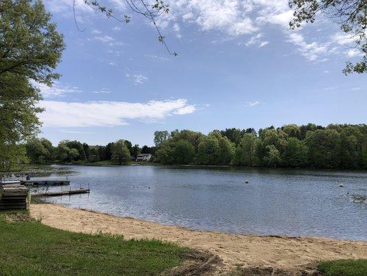 Beach area for swimming on Turner Lake