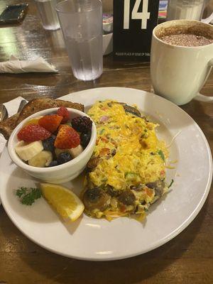 Veggie Omelette with ham