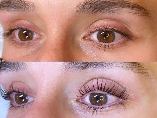 Lash lift and tint