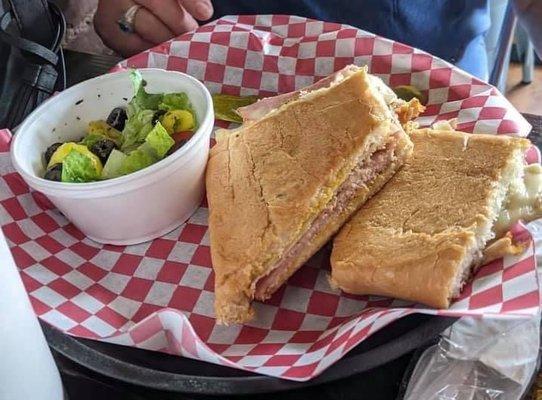 Cuban Sandwich with Mediterranean Salas