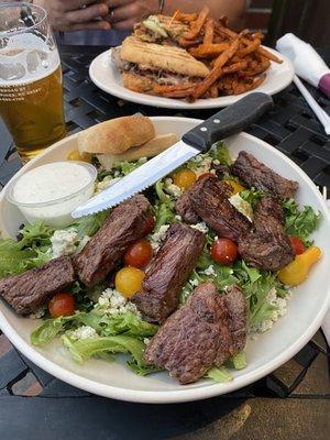 Beef and Bleu Salad and the Cuban!