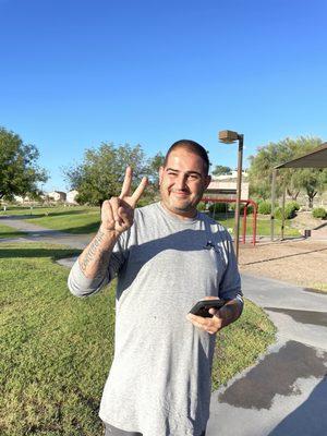 There is a city of Phoenix Parks employee who's job it is to empty the trash, but for some reason he thinks he he is law-enforcement.