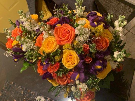 Close up of bride's bouquet