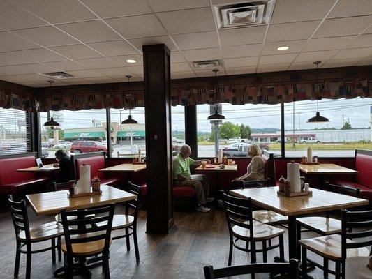 Open and bright dining area.