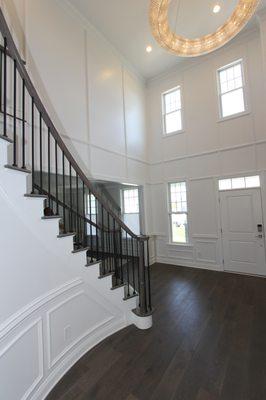 Beautiful foyer we completed with large  panels