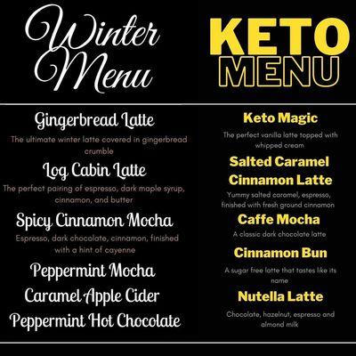 Winter and Keto Menu