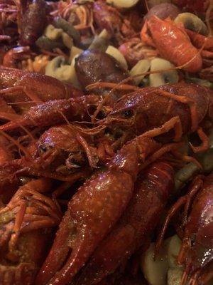 Perfectly cooked & seasoned Crawfish