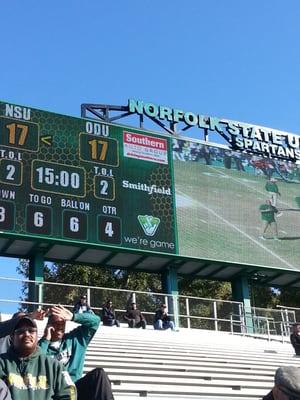 Half time score...NSU vs ODU