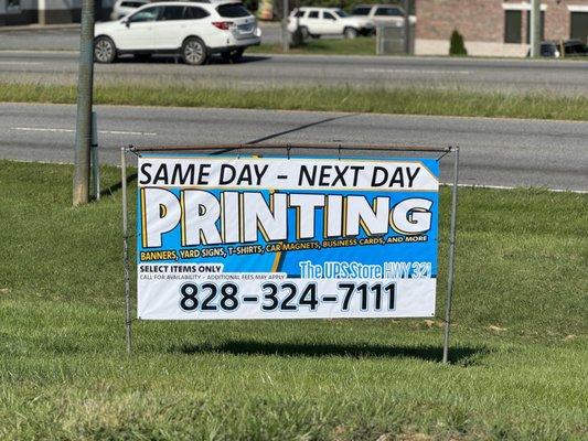 Our Store offers SAME DAY and NEXT DAY printing