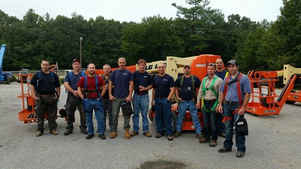 Some of the guys at lift certification class.