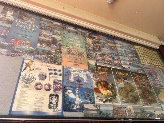 culturally interesting to look at; a wall full of El Salvador facts  :)