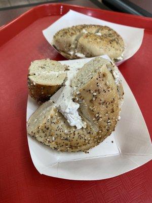 Everything Bagel with Tofutti cream cheese