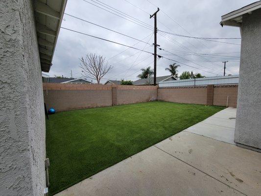 Synthetic Grass for pets installed in Buena Park.