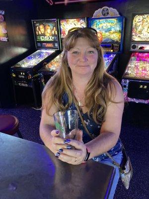 I enjoyed my Blue Moon and Pinball games!