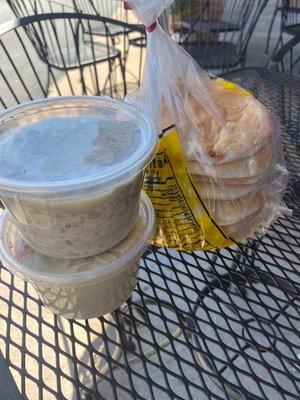 Baba Ghanouj, hummus and pita