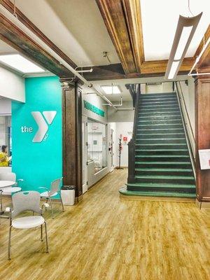 West Suburban YMCA lobby area.