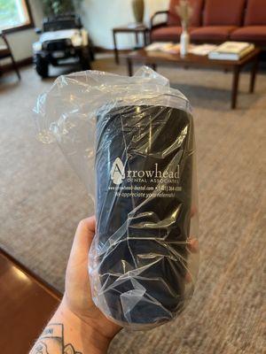 I received a tumbler - good quality! I can always use another coffee mug for work, so I was very appreciative