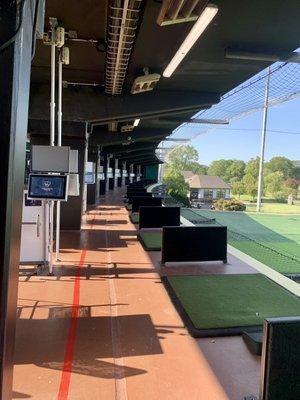 Upstairs golf bays