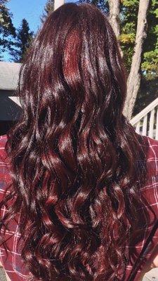 Beautiful fall color done by Chrissy at Somers Day Spa & Salon.