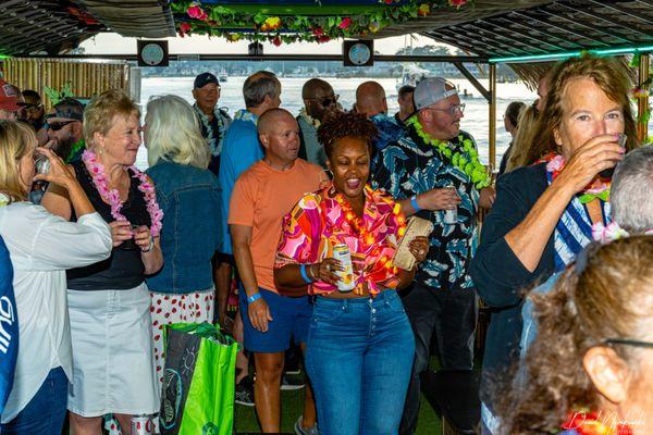 Celebrate any occasion on our spacious PonTiki boat, featuring fresh drinks and a lively atmosphere with ample room to dance.