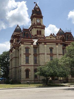 Ornate courthouse in the town square