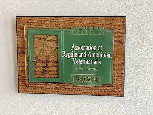 Professional certification - Association of Reptile and Amphibian Veterinarians