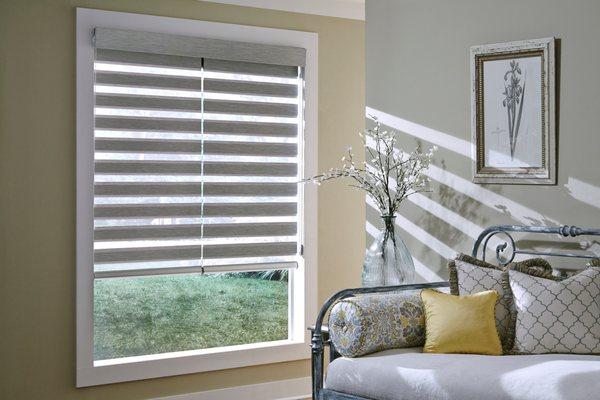 Banded, (or Zebra) shades, are a beautiful alternative for room light control.