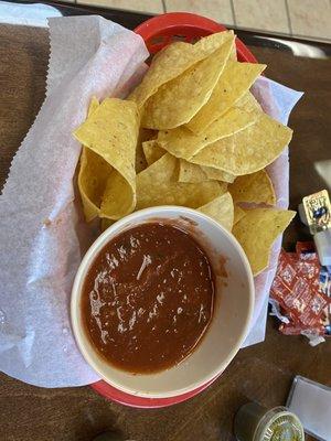 Chips and spicy salsa