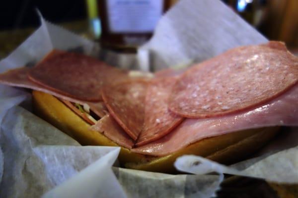 Haha, I always laugh when my Italian sandwiches come out like this. And it's not just at Paolo's. It's happened elsewhere. It's just silly.