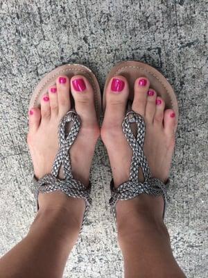 OPI polish on my big feet and toes!