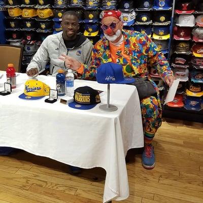 World Famous Kenny the Clown, with World Champion Golden State Warrior, Dreymond Green.