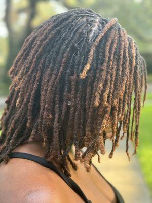 Loc wash/detox/retwist finish look