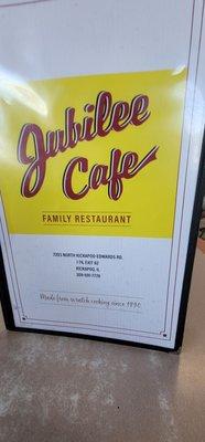 Front of the menu