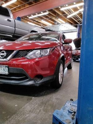 Cars being serviced.