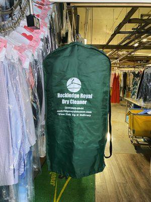 Garment bags are important to keep your clothing safe and clean. Come and get your very own garment bag from Rockridge Royal Cleaners!