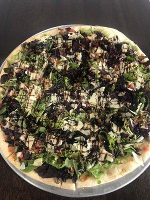 Mixed salad pizza